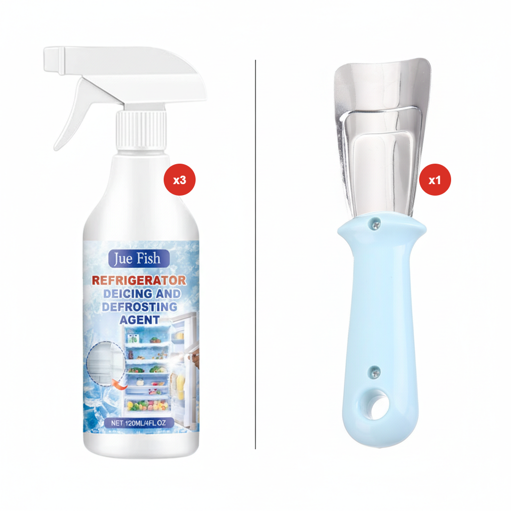 🧊 LAST DAY - BUY 2 GET 1 FREE! ✨ Defrosting Spray for Fridge & Freezer - Rapid Ice Removal with Eco-Friendly Formula for Effortless Cleaning 🌿❄️