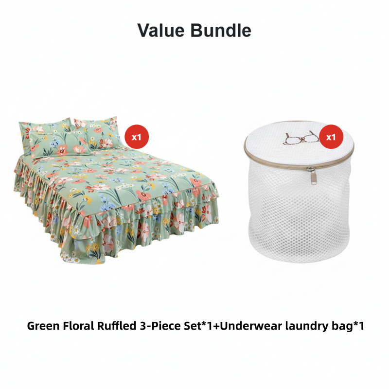 ⏳Limited-time 50% off⏰3-Piece Ruffled Bed Skirt Set🛏️