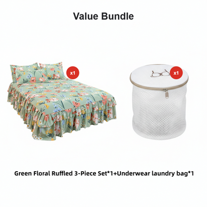 ⏳Limited-time 50% off⏰3-Piece Ruffled Bed Skirt Set🛏️
