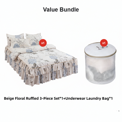 ⏳Limited-time 50% off⏰3-Piece Ruffled Bed Skirt Set🛏️