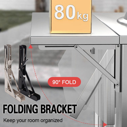 🥳2026 HOT SALE🥳📚 Fold in a Second, Declutter Instantly! Multi-use Bracket for a Tidy Kitchen/Study 50% OFF🧱✨