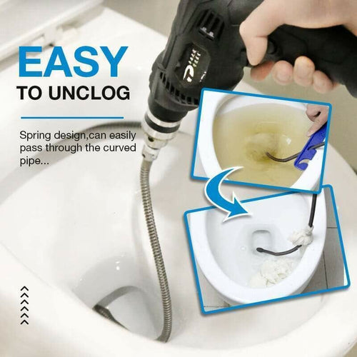 Electric drain cleaning spring succeeds