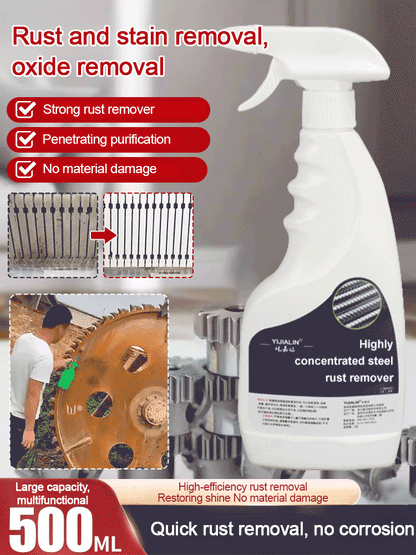 🎉🔩 Buy 2, Get 1 FREE! Highly Concentrated Rust Remover for Steel & Iron – Deep-Acting, Effortless, and Metal-Safe
