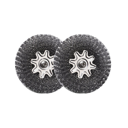 Multi-Purpose Stainless Steel Scrub Brush with Handle