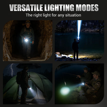 💎 50% OFF! 💎 Multifunctional Zoom LED Flashlight with Power Display – 500m Range, USB-C & 4 Lighting Modes